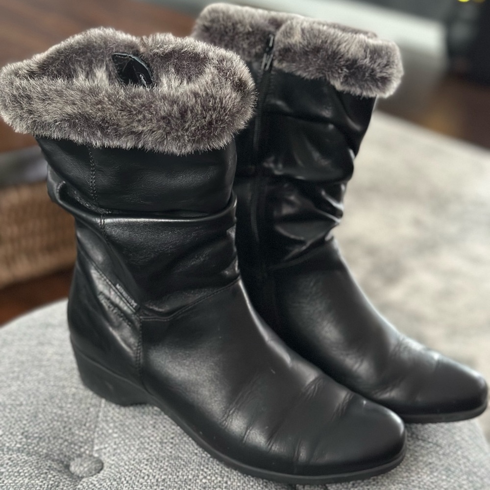 Black Mephisto leather Women's Boots